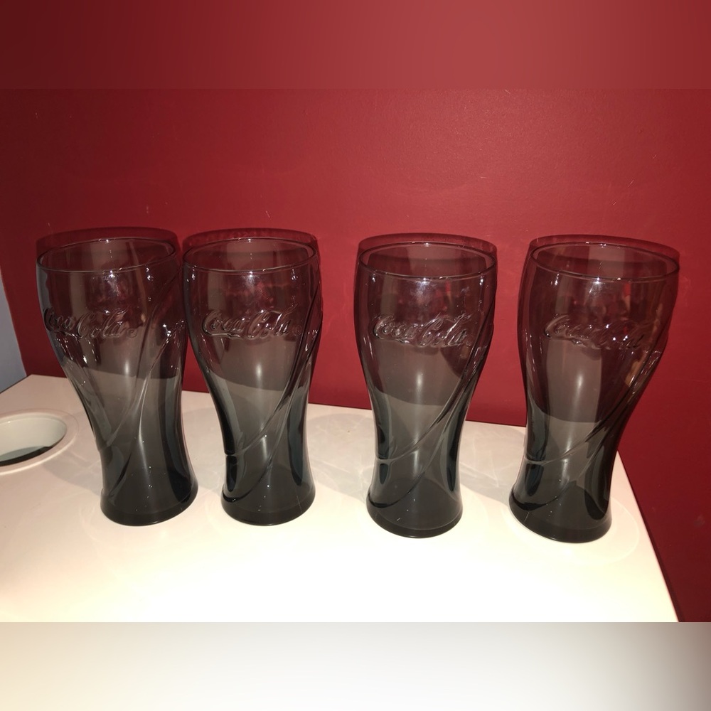 4 Coca Cola glasses - Grey
